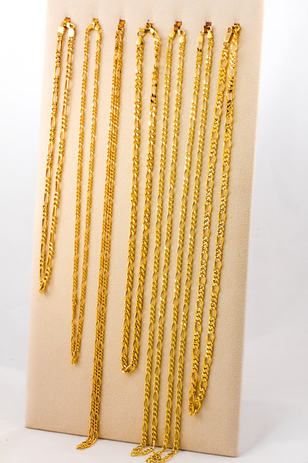 YELLOW GOLD CHAINS, 21K-YGCHAIN056, Size: Vary, Weight: Vary