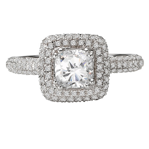 SPC*18KW ROM PAVE DIA SEMI-MT D1/2CTW, FIT 5.5MM CUSHION