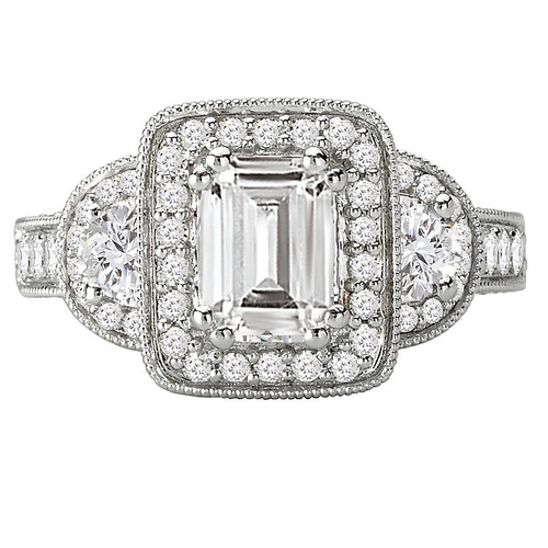 18KW ROM EM HALO MLGN DIA SEMID 1CTW, FIT 7X5 EM