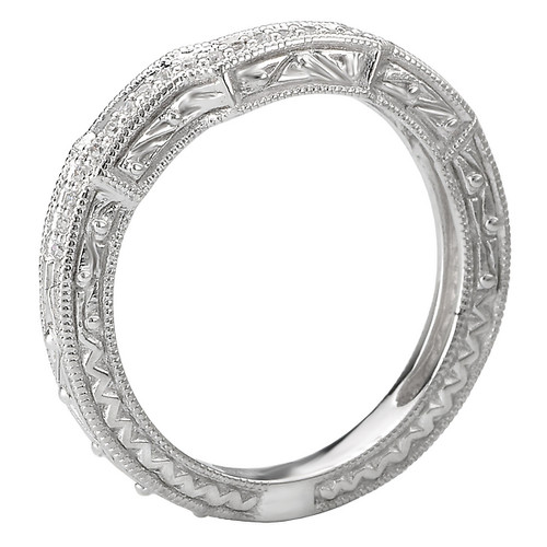 18KW ROM MLGN ENGRV DIA BAND  D.11CTW, MATCH 117175, 117352 18KW ROM MLGN ENGRV DIA BAND  D.11CTW, MATCH 117175, 117352