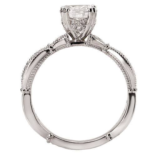 18KW SCALLOP MLGN DIA SEMI-MT D1/5CTW, DIA PEG FIT 6.5MM RD