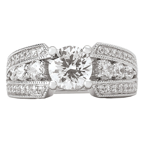 18KW ROM FANCY SPLIT SHANK DIAMI-MTD3/4CTW FITS 6.5-7.5MMRD