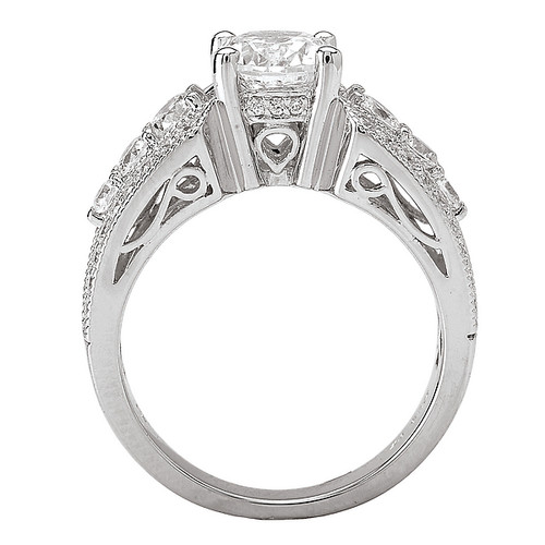 18KW ROM FANCY SPLIT SHANK DIAMI-MTD3/4CTW FITS 6.5-7.5MMRD