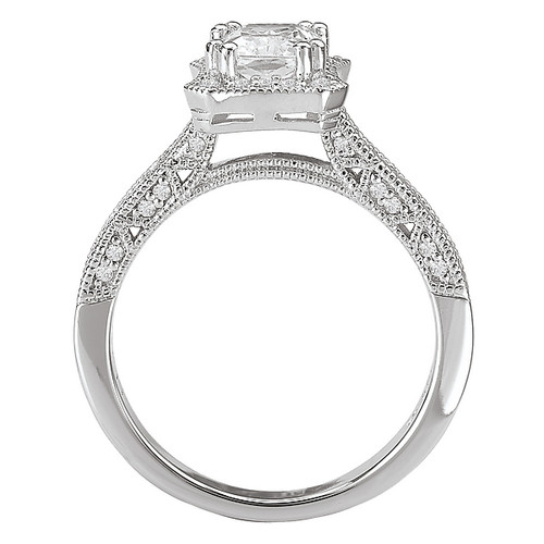 18KW ROM CONCAVE HALO DIA SEMIMGLN, D1/3CTW, FIT 7X5 EM