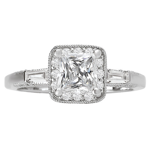 18KW RD/BGT DIA MLGN SEMI-MT  D3/8CTW, FITS 5.5MM PRI