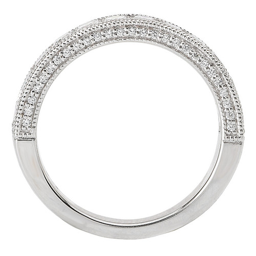 18KW ROM PRI/RD DIA MLGN BAND D1 3/8CTW, MILGRAIN