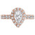 SPC* 18KR ROM PS HALO DIA SEMID3/4CTW, FIT 8X5MM PEAR