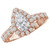 SPC* 18KR ROM PS HALO DIA SEMID3/4CTW, FIT 8X5MM PEAR