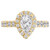 SPC* 18KY PS HALO DIA SEMI-MT D3/4CTW, FIT 8X5MM PEAR