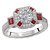 18KW ROM DIA/RUBY PCandBGT SEMI-D1/4CTW,R 1/2TGW, FIT 6.5MM RD
