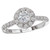 14KW ROM COM RD HALO DIA RING D3/4CTW, INCL 3/8CT RD