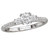 14KW ROM COM 3-STN DIA RING   D3/4CTW, INCL 3/8CT RD