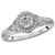 SPC* 14KW PET HALO DIA RING   ENGRV, D3/4CTW, INCL 1/2CT RD