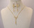 YELLOW GOLD NECKLACE WITH EARRY, YGSET22K010, Weight:12.9g