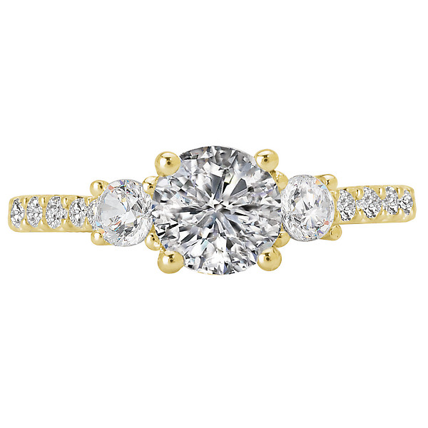 SPC*18KY ROM 3STN TRELLIS GRADDIA SM, D1/2CTW, FIT 6.5 RD