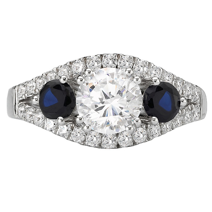 14KW ROMCOM DIA/SAPPH SEMI-MT D1/5CT, S1/4CT, FIT 5.2MM RD