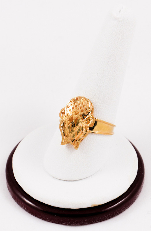 Yellow Gold Ring 21K, YGRING0175, Weight: 3.2g