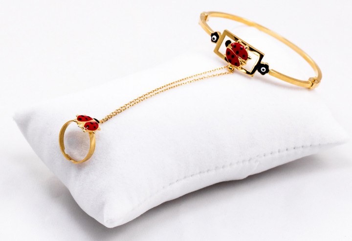 YELLOW GOLD BABY BANGLE, YGBaby0036, 21K, Size: Child Small, Weight: 9.6g