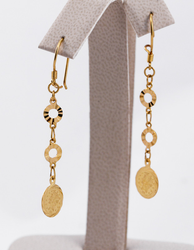 YELLOW GOLD EARRINGS, 21KT, Weight: 3.66g, YGEARRING21K0054