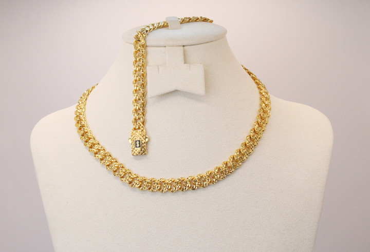 YELLOW GOLD SET, YGSET21K080, Weight:38.2g