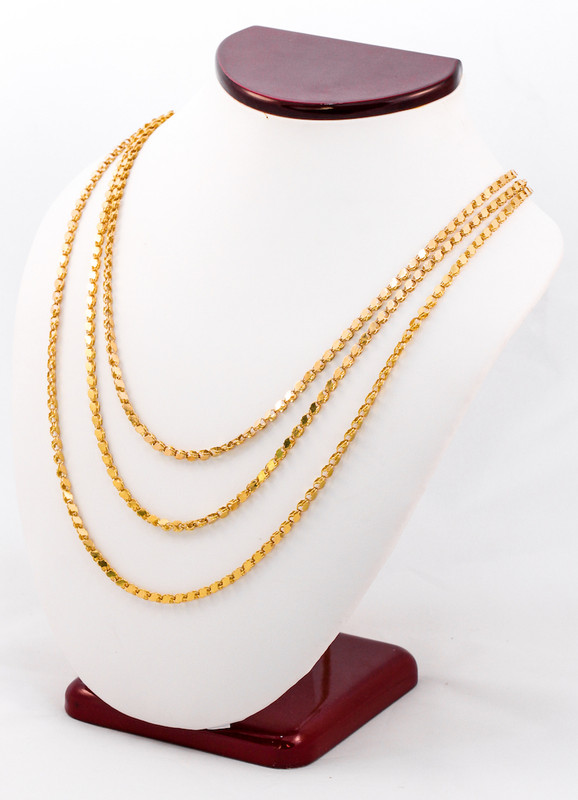 YELLOW GOLD CHAINS, 21K-YGCHAIN027, Size:Large, Weight:0g