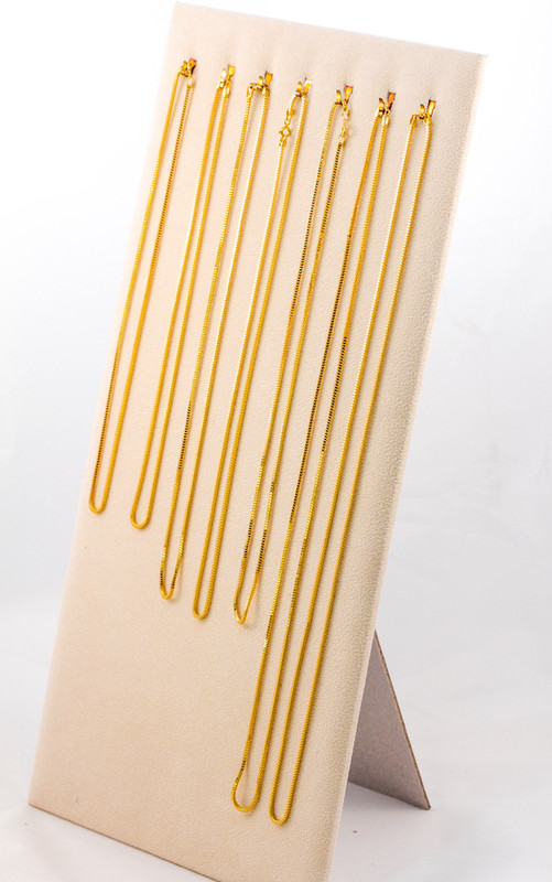 YELLOW GOLD CHAINS, 21K-YGCHAIN051, Size: Vary, Weight: Vary
