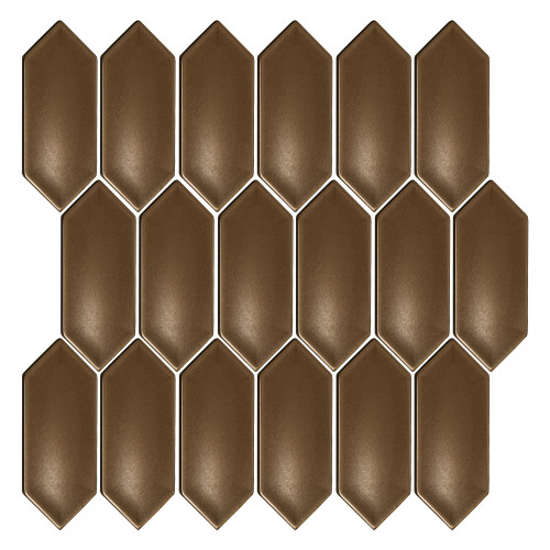 Picket Mosaic Tile Sheets 6 Pack - Bronze Finish