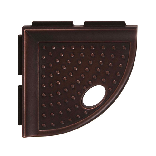 5" Lugged Corner Footrest Metro - Oil Rubbed Bronze Finish