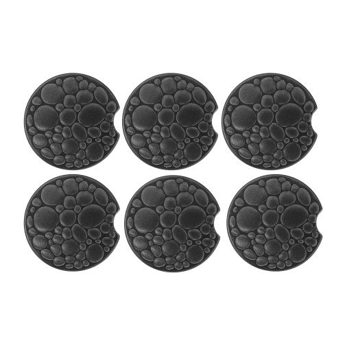 Pebble Car Coasters Set of 6 - Wrought Iron Finish