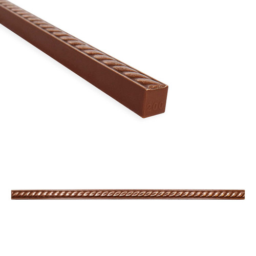 12 x .5 Inch Rope Tile Liner 12 Pack - Copper Finish