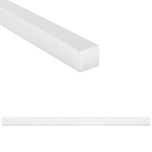 12 x .75 Inch Linear Tile Liner 12 Pack - Bright White Polished