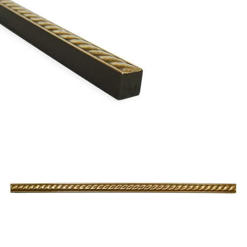 12 x .5 Inch Rope Tile Liner 12 Pack - Gold Finish