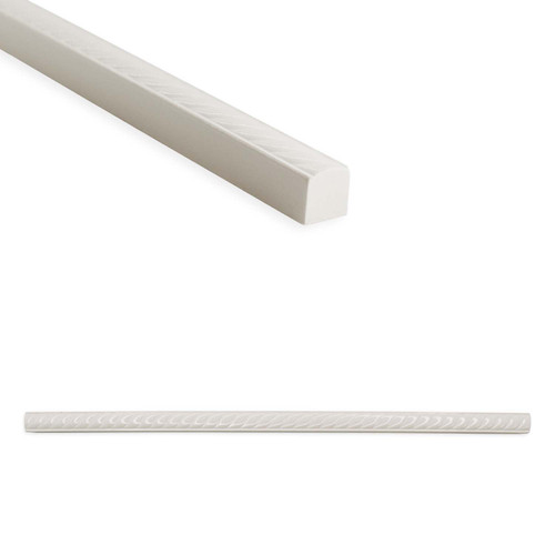 12 x .5 Inch Rope Tile Liner 6 Pack - White Polished