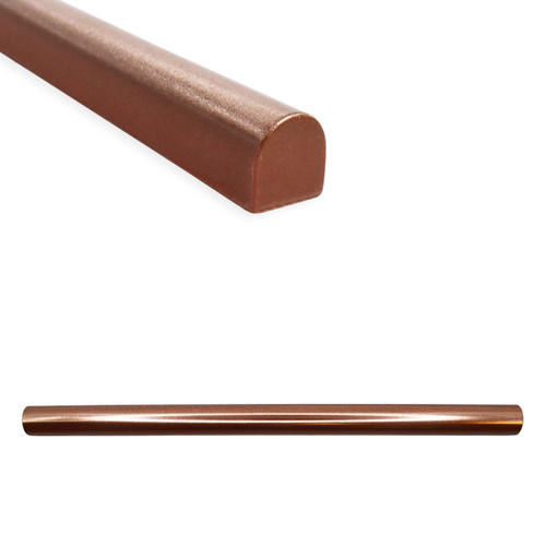 12 x .75 Inch Soho Bullnose Tile Liner 12 Pack - Copper Finish