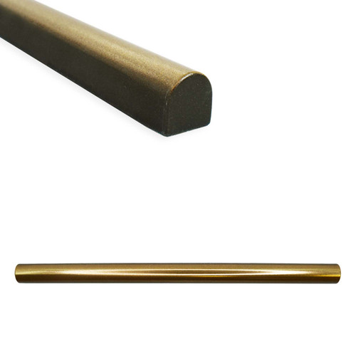 12 x .75 Inch Soho Bullnose Tile Liner 12 Pack - Gold Finish