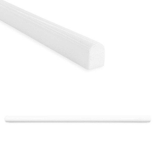 12 x .5 Inch Soho Pencil Tile Liner 12 Pack - Bright White Polished