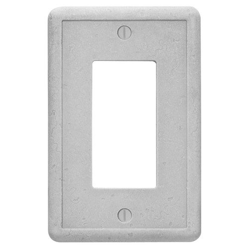 Tumbled Texture Single Rocker Switch Plate - Gray