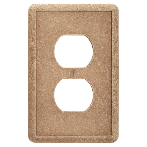 Tumbled Texture Single Duplex Outlet Cover - Noche