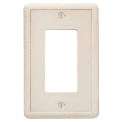 Tumbled Texture Single Rocker Switch Plate - Sand