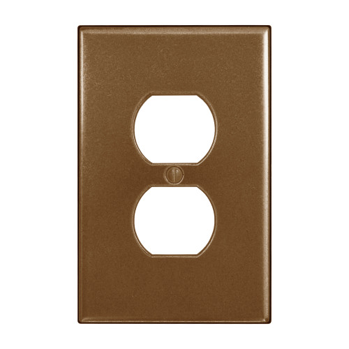 Subway Single Duplex Outlet Cover - Bronze Finish