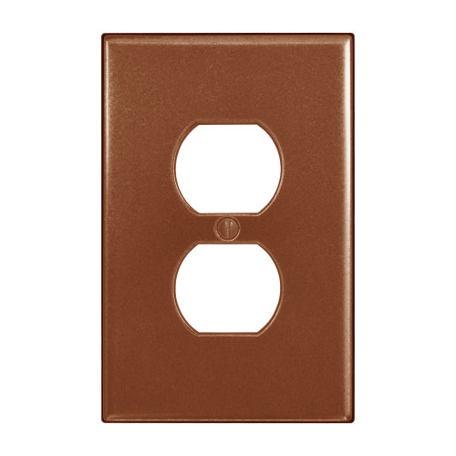 Subway Single Duplex Outlet Cover - Copper Finish