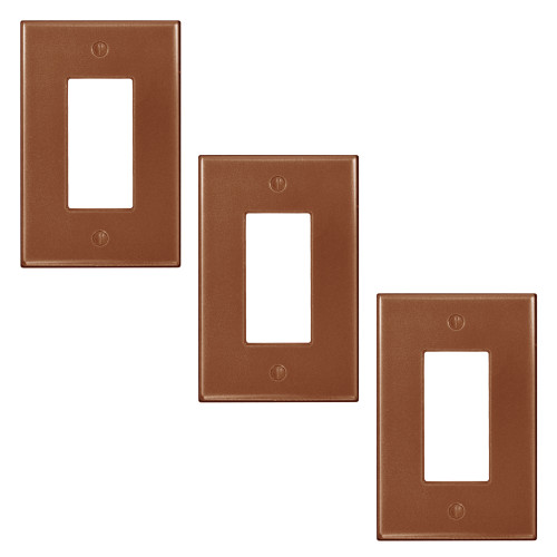 Subway Single Rocker Switch Plate 3 Pack  - Copper Finish