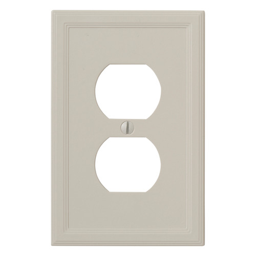 Cornice Insulated Single Duplex Outlet Cover - Gray