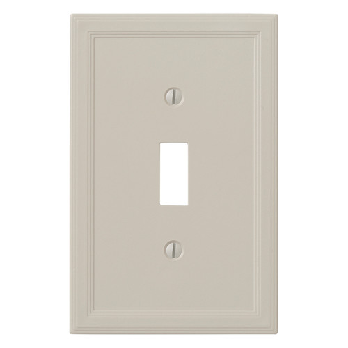 Cornice Insulated Single Toggle Switch Plate - Gray