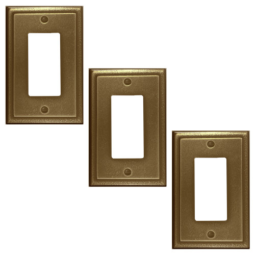 Ambient Single Rocker Switch Plate 3 Pack - Gold Finish