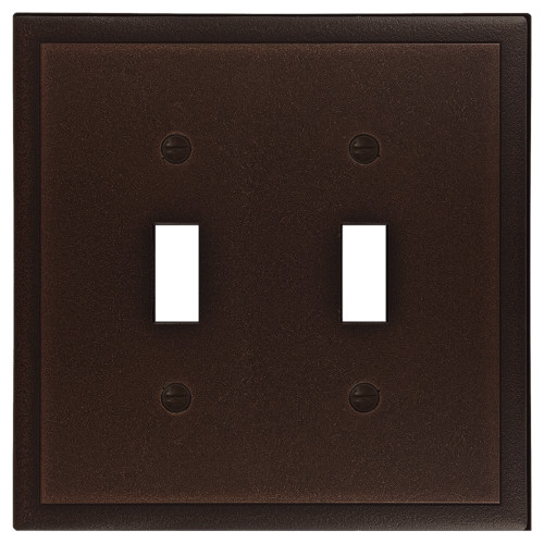 Ambient Double Toggle Switch Plate - Oil Rubbed Bronze Finish