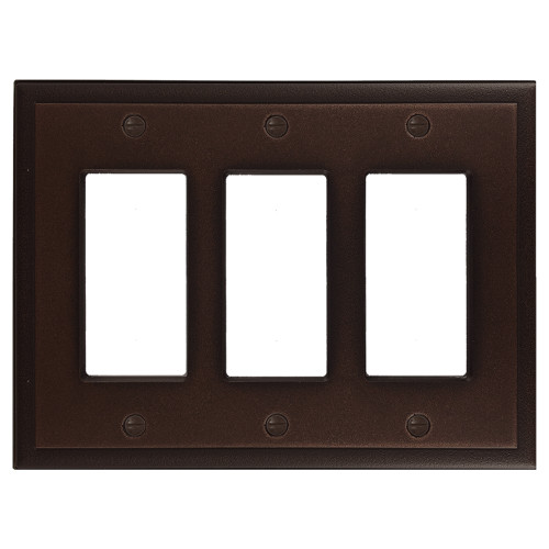 Ambient Triple Rocker Switch Plate - Oil Rubbed Bronze Finish