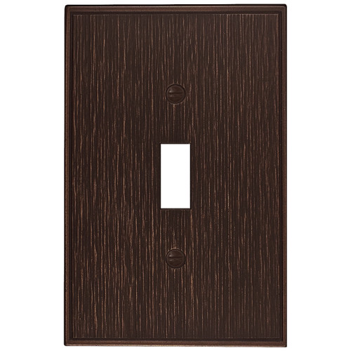 Twill Single Toggle Switch Plate - Oil Rubbed Bronze Finish