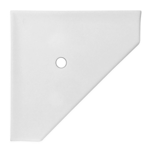 10" Wall Mounted Corner Shelf Geo - Bright White Matte