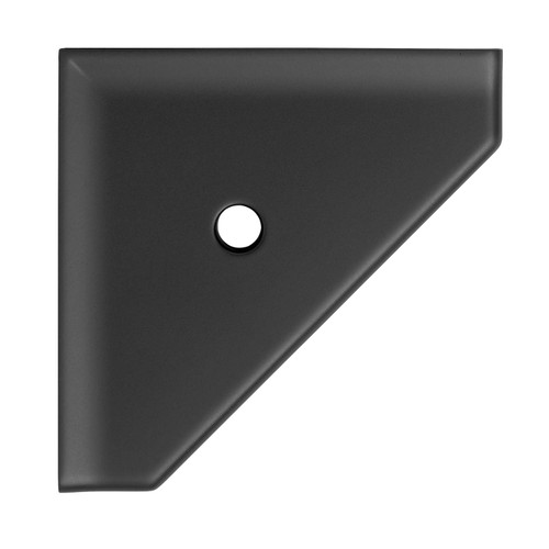 8" Wall Mounted Corner Shelf Geo - Graphite Black